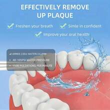 Electric Water Flosser Cordless For Teeth 3 Modes 4 Jet Tips Cleaning And Flossing Water Dental Portable Floss Irrigator Oral Water Flossed Rechargeable Tonsil Stone Travel Adults - 粉色 - 查看 7