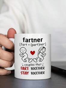 [Funny Valentines Day Mug] Funny Valentines Day Coffee Mug | Couple Mug Her, Him, Fartner Cup - Trắng 5 - Xem 1