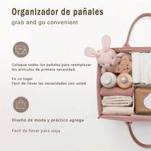 Organizador de Caja de Pañales para Elegante Cesta para Pañales Cesta de pañales para Lista de regalos para recién nacidos y Suministros básicos Rosa pálido - Rosa plido - Ver 3