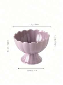 1 chiếc bát sứ hoa dùng để đựng tráng miệng, kem, món tráng miệng kiểu Pháp, thích hợp cho kem sundae, trái cây, kem, bánh pudding, đồ ăn nhẹ, gia vị. - Khay - Xem 11