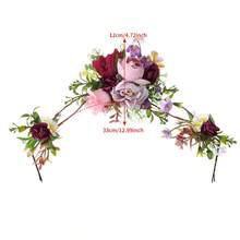 1件新娘人造向日葵花冠头饰，适合婚礼、旅行、拍照