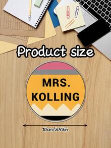 1pc Personalized Customized Teacher Coaster Gift, End Of Year Gift, Teacher Coaster, Personalized, Christmas Teacher Gift, Teacher Appreciation Gift