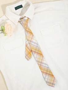 1pc Women's Casual JK Necktie, Plaid, Striped Pattern, School Style Suitable For Shirts, Uniforms, Dates, Campus, Casual Wear, Photo Matching For Dress For Christmas Decor