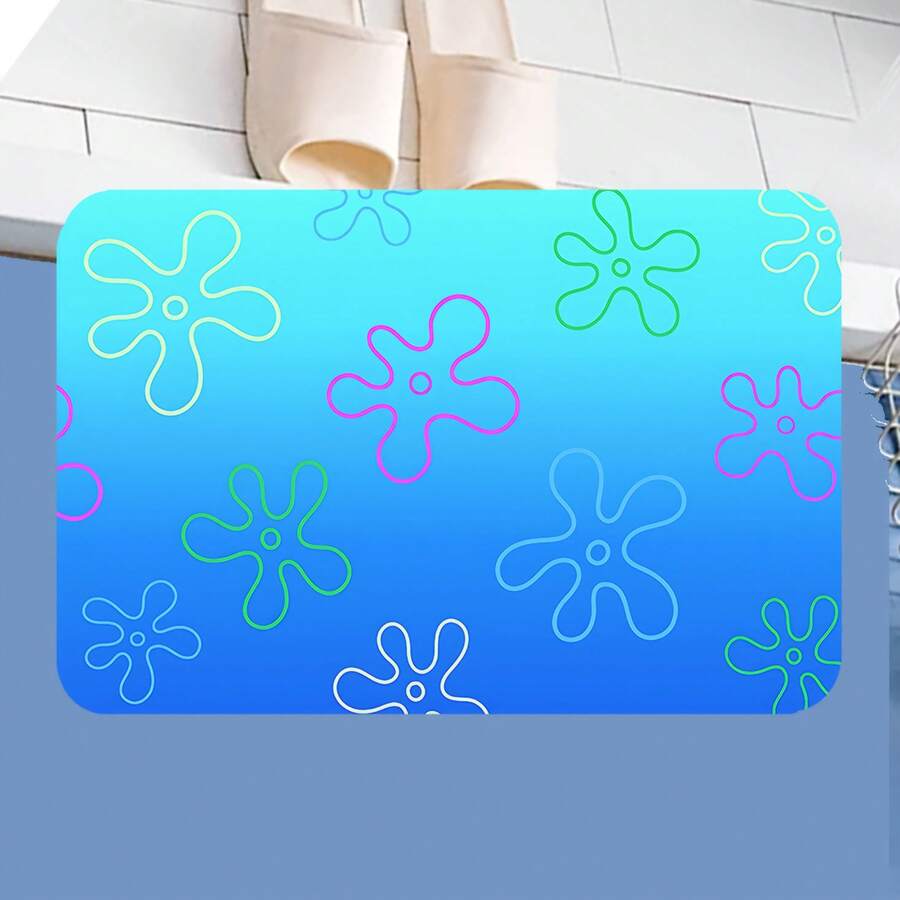 Diatom Mud Floor Mat, Made Of High-Quality Diatom Mud And Tech Fabric, With An Ultra-Soft Surface That Can Absorb Water To The Maximum Extent. Print 1.9.312 - Black - View 1