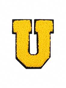 1/26pcs Chenille 2.8 Inch Letter Iron-On Patches, Suitable For Repairing Jeans, T-Shirts And Other Clothing, Letter Patch Badges - Yellow - View 36
