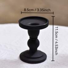 1pc/6pcs - Retro Black Glass Candlesticks/Gold-Plated Candlesticks/Gold-Plated Candlesticks/Glass Candlesticks. They Can Hold Nordic-Style Candles, Cylindrical Candles, And Long Candlesticks. - Multicolor - View 13
