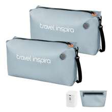 CYPNTravel Inspira Bolsa de Vacío para Viaje Correa Ajustable para Mochila Compresión Reutilizable IP67 Impermeable Ahorra Espacio en Maletas/Mochilas Gris 2 Pieza + BombaFashion - 226999797 - Ver 2