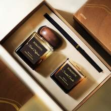 Set de regalo de aromaterapia sin llama de café, fragancia interior, aceite esencial, desodorante para el hogar, perfume de larga duración, adorno de aromaterapia de alta gama - Vela con núcleo de madera de Secret Forest / Caramel Macchiato - Ver 5