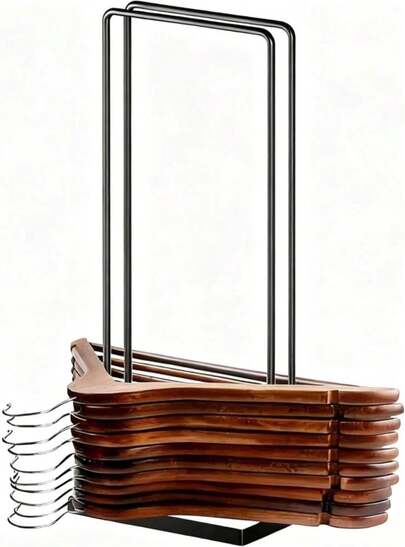 Hanger Organizer Stacker, Clothes Hanger Holder For Closet Laundry Room, Hangars Stacker Hold Up 110 Wire Hangers For Storage Organizer, Hanger Rack Stand For Adult Child Velvet Pants Hangers