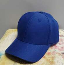 Unisex Basic Plain Adjustable Casual Baseball Cap For Sports, Summer And Sun Protection - Navy Blue - View 3