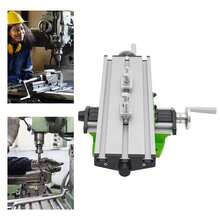 Mini Multifunctional Worktable, Milling Worktable, Portable And Adjustable Design, Suitable For Mini Bench Drills And Electric Drill Stands - White+Green - View 3