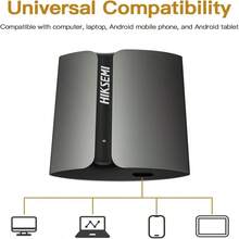 Portable External SSD for Win//Android 4.0+, High Speed Reading, Shock and Drop Resistant - GRIS - Ver 4