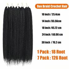 7 Packs Goddess Box Braids Crochet Hair 10/14/18/24/30 Inch Prelooped Crochet Box Braids Crochet Hair For Braiding Hair - Multicolor - View 5