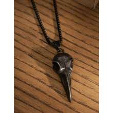 Collar colgante cruz cuervo acero inoxidable cadena caja regalo joyería gótica punk motociclista hombres mujeres - como en la foto - Ver 5