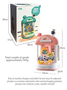 NEUSNEY Electric Claw Machine Doll Set, Kids Pretend Play Plush Doll Grabber, Mini Capsule Doll With Lights & Sounds, Educational Interactive Game, Gift For Boys & Girls - Multicolor - View 12