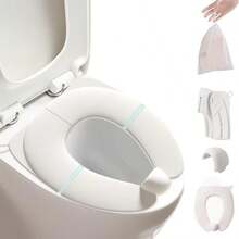 Alfombrilla de Inodoro Plegable para Niños, Asiento de Inodoro Niños Salpicaduras Y Anti-Pellizco, Adaptador de Baño para Niño con Base Antideslizante Y Bolsa, para Viaje, Baños Públicos(default) - Multicolor - Ver 2