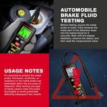 HT5009 Brake Fluid Tester With Flexible Probe Audio Visual Alarm Digital Auto Brake Liquid Oil Tester For DOT3 DOT4 DOT5.1 - Black - View 5