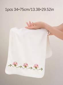3/2/1件珊瑚绒刺绣玫瑰毛巾套装，浴室毛巾/浴巾，田园浪漫风格花卉图案，吸水性强，柔软蕾丝洗脸巾或浴巾，温馨家居浴室装饰，送给爱人的礼物，适用于浴室、酒店、健身房、旅行、礼品、沙龙、运动、户外、海滩、学校、返校季、旅行配件、家居必备、毛巾、护肤 - 白色 - 查看 16