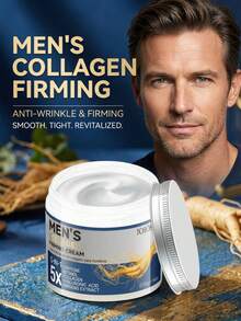 كريم وجه مضاد للشيخوخة والتجاعيد للرجال 5 في 1، 50 جرام، مُنكّه بالكولاجين والريتينول وحمض الهيالورونيك والكافيين والجينسنج، ترطيب عميق ومرطب، يشد ويرفع الملامح، يقلل الخطوط الدقيقة والتجاعيد، يوازن الزيوت، مناسب لجميع أنواع البشرة، استخدام صباحي ومسائي، هدية رائعة لعيد الأب أو الصديق - الجنسنج - مشاهدة 4