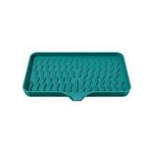 1pc Silicone Soap Dish, Wave Pattern Sloped Drainage Design For Easy Water Drainage, Suitable For Kitchen And Bathroom, Silicone Soap Dish Countertop Organizer, Sponge Holder, Cup Tray - Multicolor - View 12