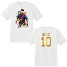 Kid S M Essi #10 Je Rsey T-Shirt_ Argentina Football Goat Tee - trắng - Xem 1