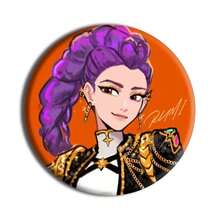 1枚动漫魔女猎人圆形徽章，卡通配饰，背包挂饰，派对小礼物 - 彩色 - 查看 12