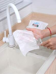 Powerful Degreasing Kitchen Wipes, Heavy Oil Stain Remover For Range Hoods, Household Cleaning Wet Tissues - Yellow - View 4