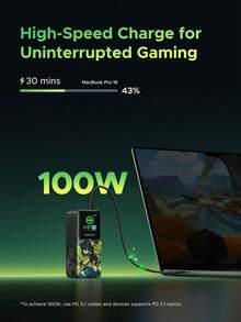 20000mAh 130W Nexode Power Bank, 100W Cargador Portátil Powerbank 2 USB C y 1 USB A, Pantalla Inteligente TFT, Batería Externa Compatible con MacBook/iPad/ 17 Pro Edición - Kinich - Ver 8