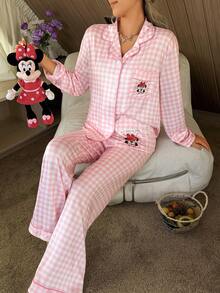 Disney Stitch Print Pajama Set - Multicolor - View 1