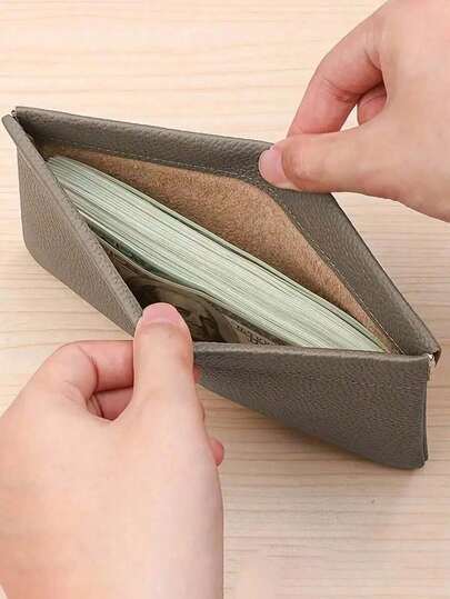 1PC Self-Sealed Leather Wallet. Passport And Driver's License Set. Earphone And Data Cable Storage. Cash Storage Bag. Cosmetic Bag,Wallet,Business Casual Woman,Wallet For Woman For Women Wallet Purse Wallet