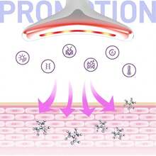 1件装多功能颈部美容仪，颈部按摩仪，超声波振动按摩，USB充电，电池续航时间长，放松颈部，促进血液循环，是馈赠亲友的好选择。 - 彩色 - 查看 7