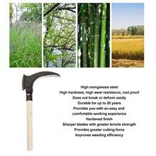 CYPNAsixxsix Hoza Weeding Acero Alto de manganeso Doble guadaña jardinería multipropósito Hierba de Maldito Hoz de  portátil para Senderismo de jardinería de Caza al Aire Libre 2Fashion - 213471723 - Ver 3
