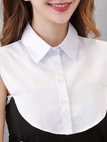 1pc Women's Casual Versatile Detachable Fake Collar For Dress For Christmas Decor FMGS - White - View 2