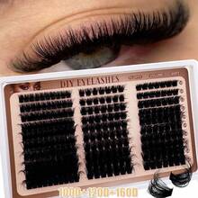 160D+200D+300D/100D+120D+160D/60D+80D+100D Lash Individuals 300pcs/240pcs/170pcs Russian Lash Extensions Kit 3D Volume Eyelash Clusters D-Curly Lash Clusters Kit 10-18MM DIY Eyelash Extensions, Individual Lash Clusters, Multi-Type Natural Look, Reusable Individual Segmented False Eyelashes Wispy&Ultra Soft DIY Eyelash Extension At Home Lash Clusters, Eyelash Clusters, Individual Eyelashes, Lashes, Fake Lashes - D - 查看 13