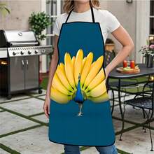 1 st kreativt vitlök, svanformat och bananpåfågelförkläde, roligt djur-, grönsaks- och köksförkläde, matlagningsförkläde, hembakning, kreativ presentförkläde - Multifärgad - Visa 6