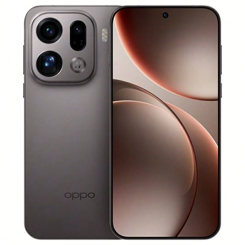 OPPO Find X9 Pro 5G 专业影像智能手机，16TB 超大内存，无锁，5G 双卡双待，天玑 9500 旗舰芯片，2 亿像素哈苏四摄，5000 万像素前置摄像头，7500mAh 电池，120Hz 自适应显示屏，IP68/69 级防水 - 鈦色 - 查看 1