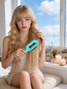 WANMEI 二合一喷雾美发梳，透明白色，喷雾梳，内置水箱，柔软灵活的梳齿，干湿两用造型喷雾梳，适用于卷发、直发和波浪发，保湿美发梳，卷发梳，解结梳，女士美发梳，造型，旅行，护发产品，美发工具，美发配件，发型师，美发沙龙，美发设备 - 彩色 - 查看 11