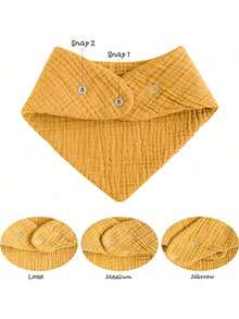 10 piezas/paquete Baberos de gasa de doble capa para bebés e infantes, pañuelos de muselina suave para babear, toallas reversibles - Multicolor - Ver 6