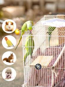 Bệ đỡ cho vẹt, giá đỡ tương tác bằng gỗ, cầu thang leo cho chuột hamster, đồ dùng cho chim. - Xem 5