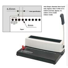 Máquina de Encuadernación en Espiral con Mango Ergonómico, Perforadora de Agujeros Redondos y Cinta para Hojas Carta - Multicolor - Ver 2