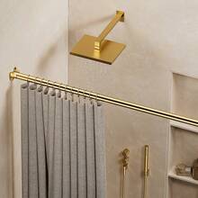 Stainless Steel Closet Clothes Rod, Bathroom Curtain Rod, Garment Hanging Device, Balcony Drying Rack, Curtain Hanging Device, Available In Gold, Black, White, Silver, With Screws