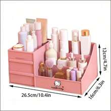 Sanrio 1个ins风镂空双层桌面收纳架，带挂钩和笔筒的挂板收纳架