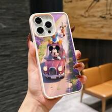 Mickey Mouse Clubhouse Character Patterned Phone Case Featuring A Joyful Design. Mickey Mouse, Minnie Mouse, Donald Duck, Daisy Duck, Goofy Dog, Compatible With IPhone 17, 17 ProMax, 17 Pro, 17 Air, 16, 15, 14, 13, 12 Pro 11 XsMax Xs Xr X And Galaxy Models, With Shockproof Protection And Magnetic Case. A Fun Gift For Disney Fans ,Mickey Fans, Family, Friends, Birthdays, Holidays, And Special Occasions. A Delightful Addition To Your Phone Accessories. - Hồng - Xem 1