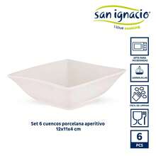 San Ignacio Conjunto de 6 tigelas de aperitivo em porcelana branca, coleção VESSIA - Multicolorido 5 - Ver 2