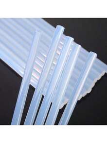 5支/10支/20支/100支装透明热熔胶棒，7/10毫米，高粘度DIY热熔胶枪胶棒，工具配件 - 白色 - 查看 3