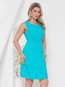 JIN SER Viscose Dress - 薄荷藍 - 查看 5