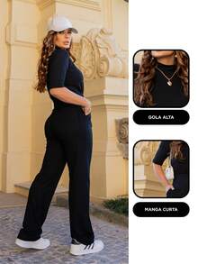 Maria do Luxo Women Two-piece Outfits - 黑色 - 查看 2