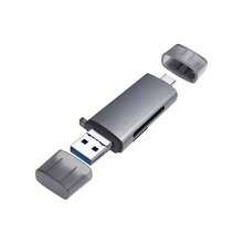 ¡Lector de tarjetas duales OTG! Lectura directa de tarjetas SD/TF duales, interfaz triple Tipo-C+USB3.0+Micro USB, transferencia de alta velocidad de 5Gbps, compatible con teléfonos y computadoras! - Gris - Ver 5