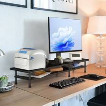 Soporte para dos monitores, soporte para ordenador, soporte para TV, soporte para escritorio, soporte para monitor con puertos de carga y USB, bancos de trabajo - Estilo 2 - Ver 5