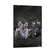 Framed Stray KPOP Boy Group Poster Canvas Wall Art Wall Hanging Birthday Party Background Banner For Living Room Bedroom Dorm Decoration - Multicolor - View 1